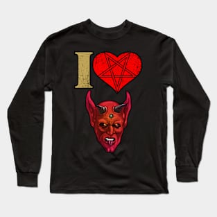 I heart satan Long Sleeve T-Shirt